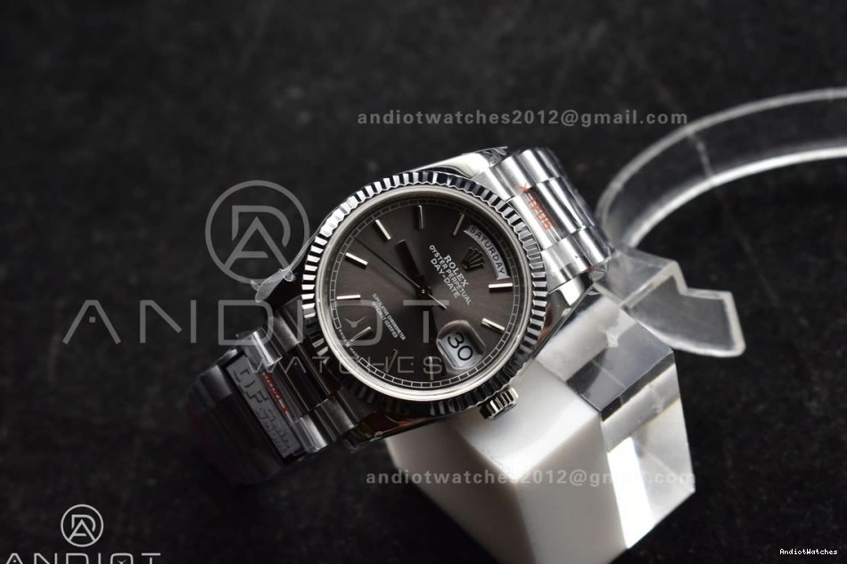 Grey (Gain Bracelet Dial vr3255 SS DayDate on 683 Steel QF Best Weight) 36 904L V5 DailyWear Edition President 0316